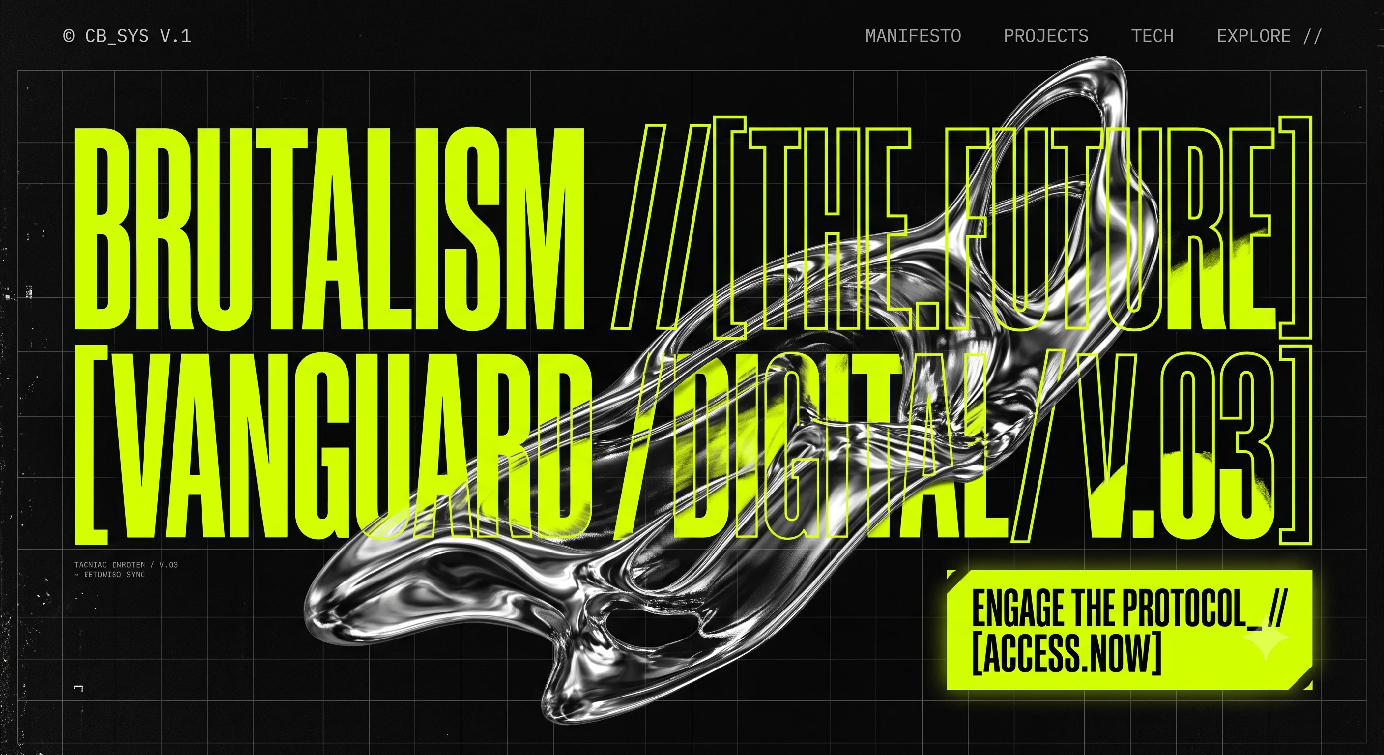 Brutalism Vanguard — bold brutalist digital design project by Gilda Studio