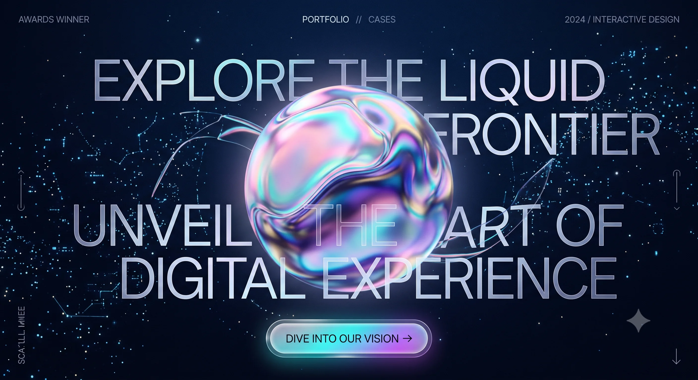 Liquid Frontier — fluid abstract brand identity by Gilda Studio